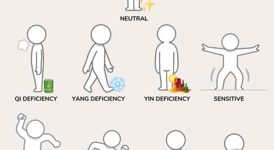 Varie tipologie di Costituzioni in Medicina Cinese